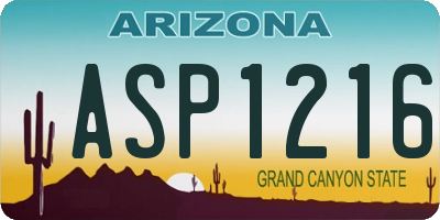 AZ license plate ASP1216