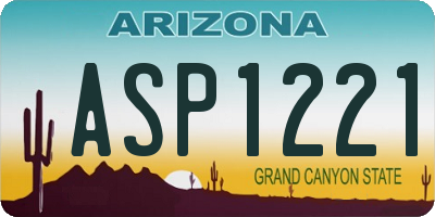 AZ license plate ASP1221