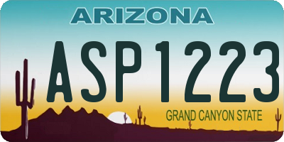 AZ license plate ASP1223