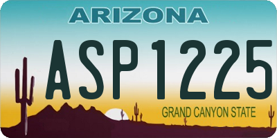 AZ license plate ASP1225