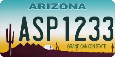 AZ license plate ASP1233