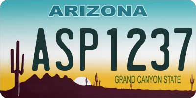AZ license plate ASP1237