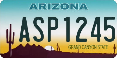 AZ license plate ASP1245