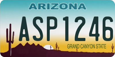 AZ license plate ASP1246