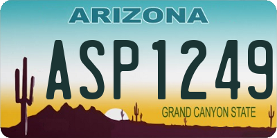 AZ license plate ASP1249