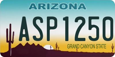 AZ license plate ASP1250