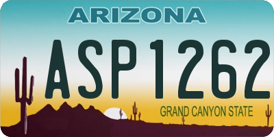 AZ license plate ASP1262