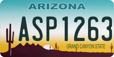 AZ license plate ASP1263