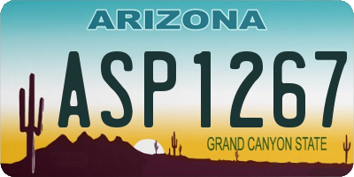 AZ license plate ASP1267