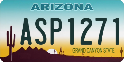 AZ license plate ASP1271