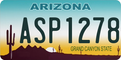 AZ license plate ASP1278