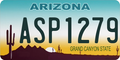 AZ license plate ASP1279