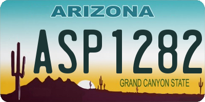 AZ license plate ASP1282