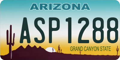 AZ license plate ASP1288