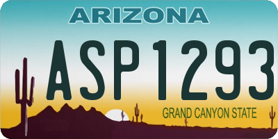 AZ license plate ASP1293