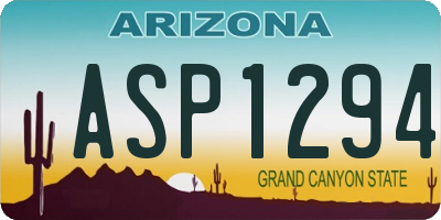 AZ license plate ASP1294