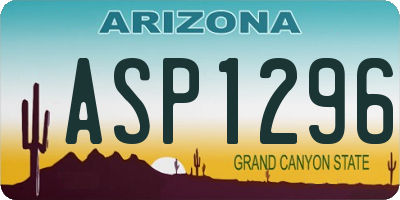 AZ license plate ASP1296