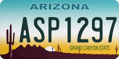AZ license plate ASP1297