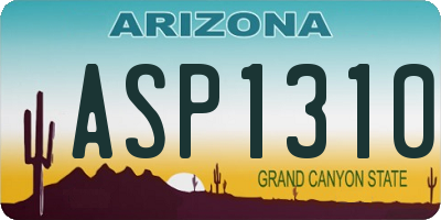 AZ license plate ASP1310