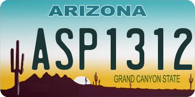 AZ license plate ASP1312