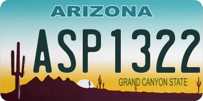AZ license plate ASP1322