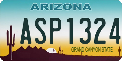 AZ license plate ASP1324