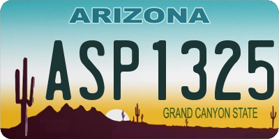 AZ license plate ASP1325