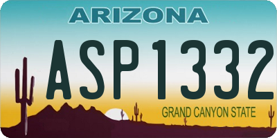 AZ license plate ASP1332