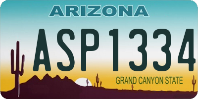 AZ license plate ASP1334