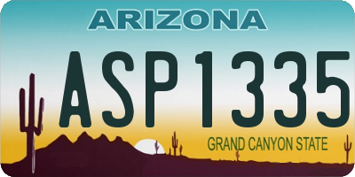 AZ license plate ASP1335