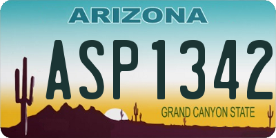 AZ license plate ASP1342