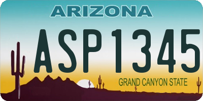 AZ license plate ASP1345