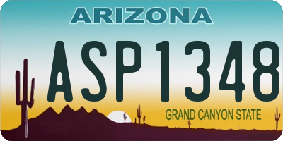 AZ license plate ASP1348