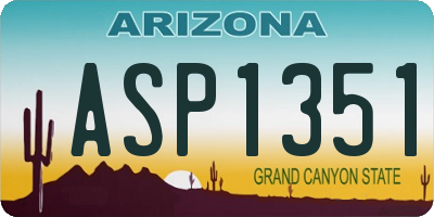 AZ license plate ASP1351