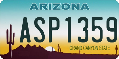 AZ license plate ASP1359