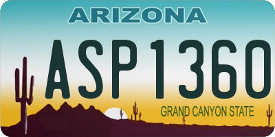 AZ license plate ASP1360
