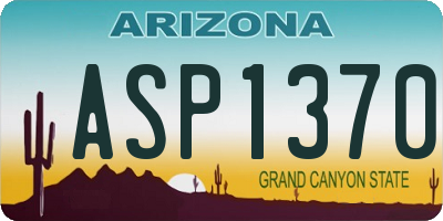 AZ license plate ASP1370