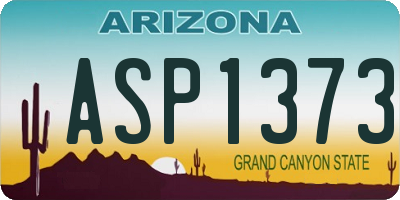 AZ license plate ASP1373