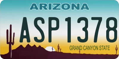 AZ license plate ASP1378
