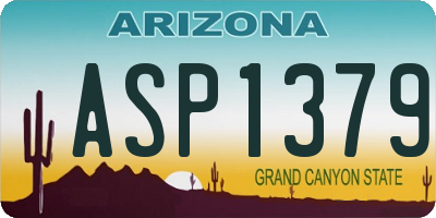 AZ license plate ASP1379