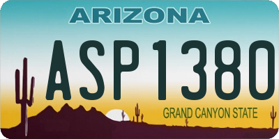 AZ license plate ASP1380