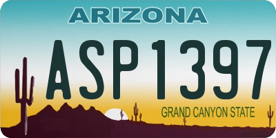 AZ license plate ASP1397