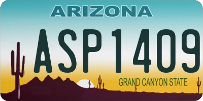 AZ license plate ASP1409