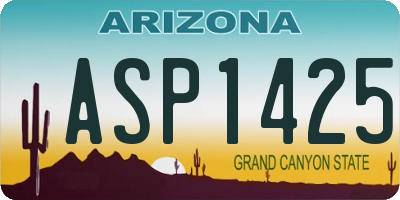 AZ license plate ASP1425