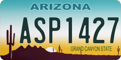 AZ license plate ASP1427