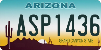 AZ license plate ASP1436