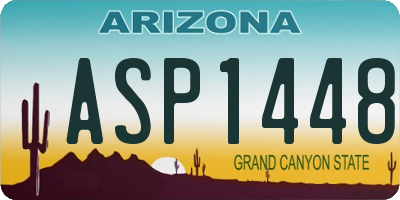 AZ license plate ASP1448