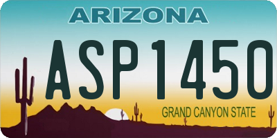 AZ license plate ASP1450