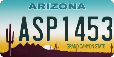 AZ license plate ASP1453