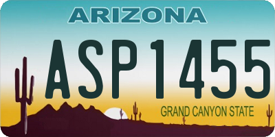 AZ license plate ASP1455